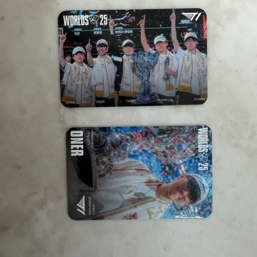 [BUNJANG] T1 ONER 2025 Worlds Official Photocard Set (Owner + Team) / 2025 월즈 오너, 단체 포카