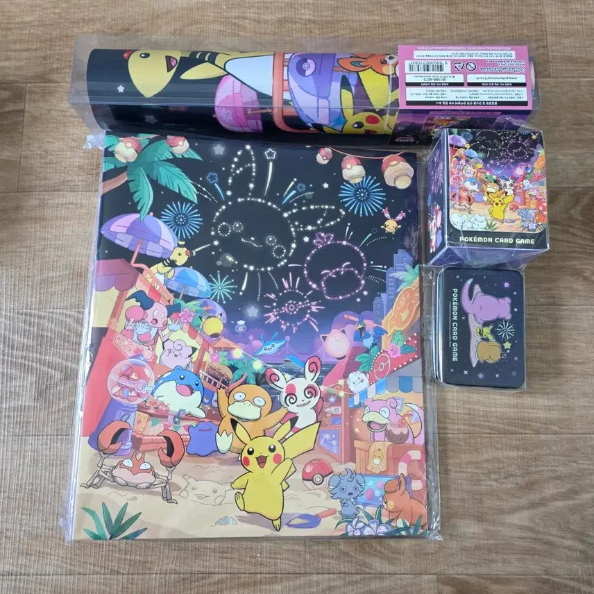 [BUNJANG] Pokemon Busan Pop-up Exclusive Fireworks Series Card Supply Bundle Set / 포켓몬 카드 부산팝업 불꽃놀이 플레이매트 서플라이 일괄