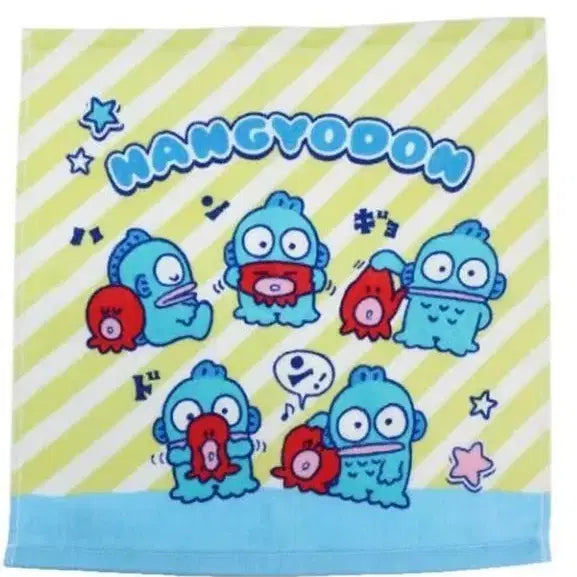 [BUNJANG] Sanrio Hangyodon Hand Towel &amp; Keychain Set / 산리오 한교동 핸드타올과 키링