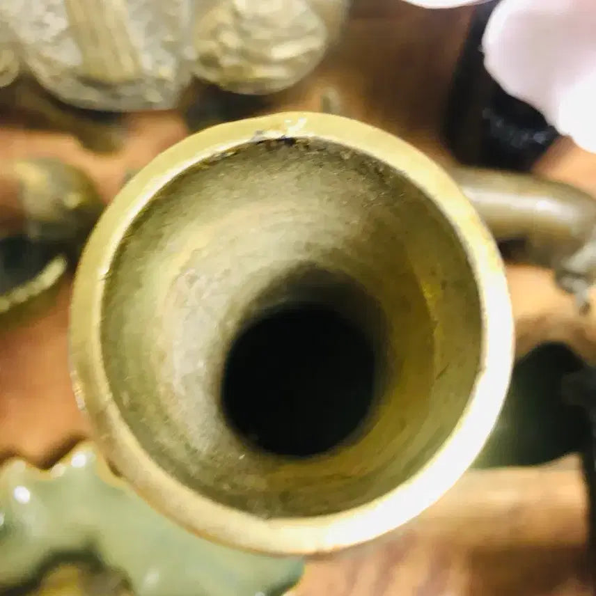 [BUNJANG] Antique Heavy Copper Vase / 골동품 묵직한 구리 화병 엔틱