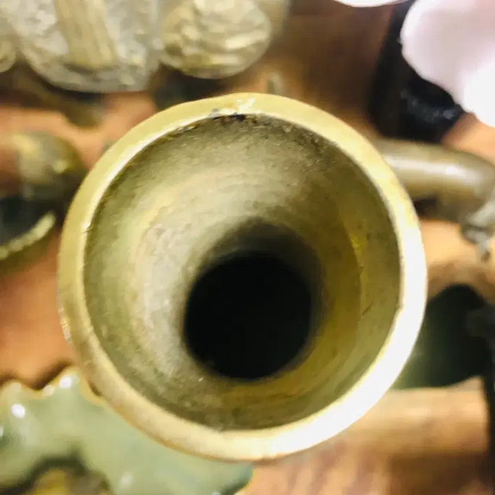 [BUNJANG] Antique Heavy Copper Vase / 골동품 묵직한 구리 화병 엔틱
