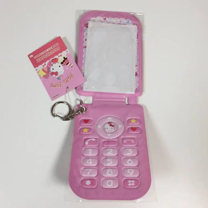 [BUNJANG] Sanrio Hello Kitty Whipping Cake Strawberry Phone Card Holder Keychain / 헬로키티 휘핑 케이크 딸기 휴대폰 카드홀더 포카홀더 키링 산리오