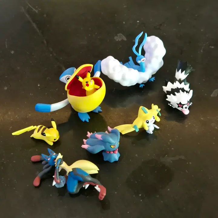 [BUNJANG] Pokemon Figure Re-Ment 6 Types Set with Diorama / 포켓몬 피규어 리멘트 6종 세트