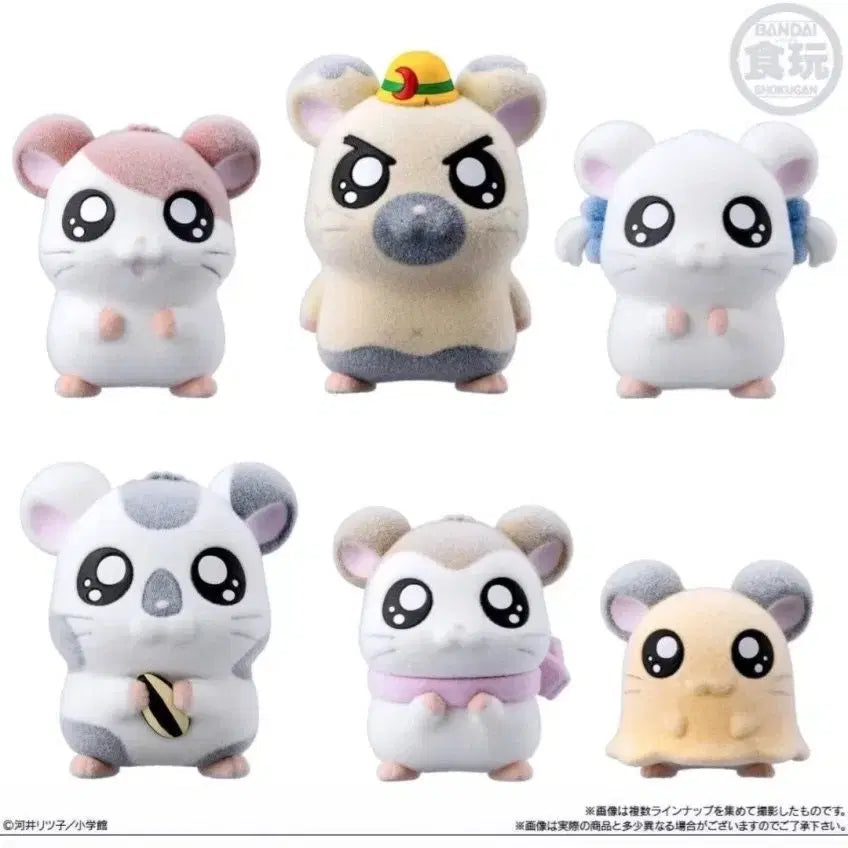 [BUNJANG] Bandai Banga Banga Hamtaro Floky Figure 6-Piece Full Set / [덤맛집] 반다이 방가방가 햄토리 플로키 피규어 6종 풀세트