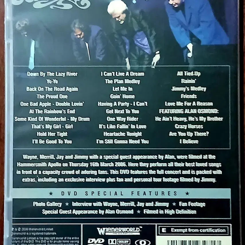 [BUNJANG] Osmonds Live in Concert London 2006 DVD / DVD 오스몬즈 라이브 인 콘서트 런던 2006