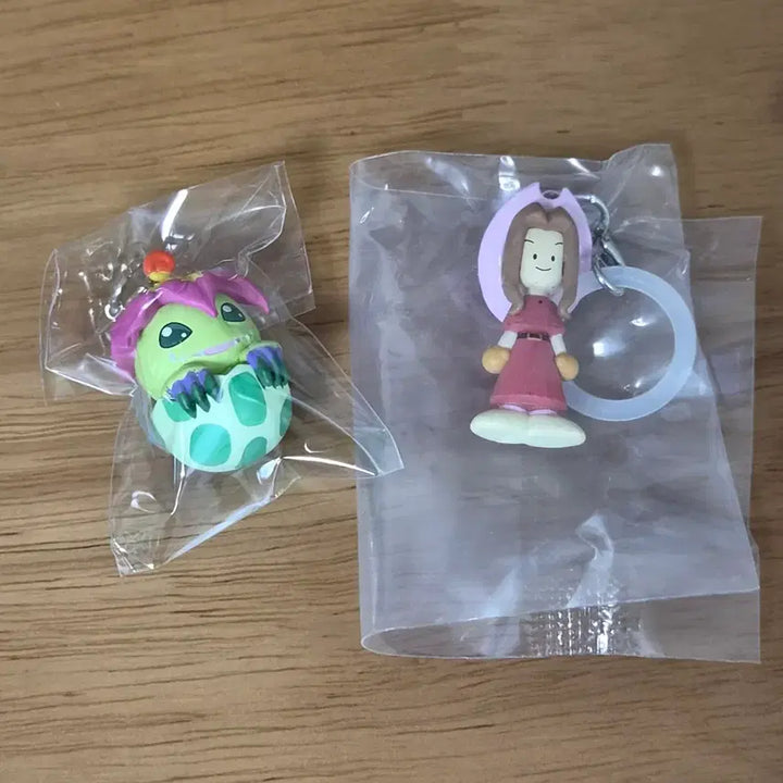 [BUNJANG] Digimon Adventure Mezilusi Gacha Set 1 &amp; 2 Wooden Doll Keychains with Mimi &amp; Palmon / 디지몬 어드벤처 메지루시 가챠 1탄 2탄 목각인형 미나 팔몬 랜덤 피규어 키링 일괄 양도