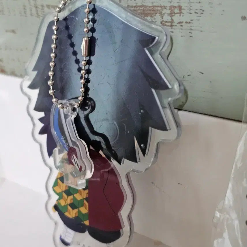 [BUNJANG] Demon Slayer Giyu Tomioka Acrylic Keychain &amp; Rubber Strap / 귀멸의 칼날 기유 아크릴 키링 &amp; 고무 스트랩