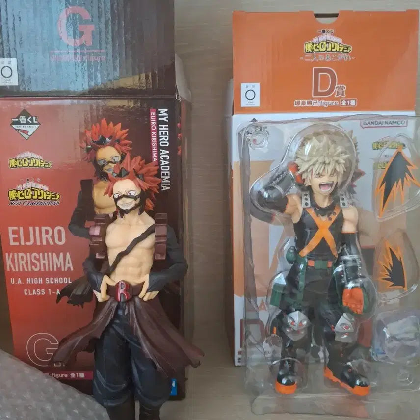 [BUNJANG] My Hero Academia Bakugo Katsuki D Prize &amp; Kirishima Eijiro G Prize Figure Bundle Set / 택포7) 나히아 바쿠고 카츠키 D상 키리시마 에이지로G상 일괄