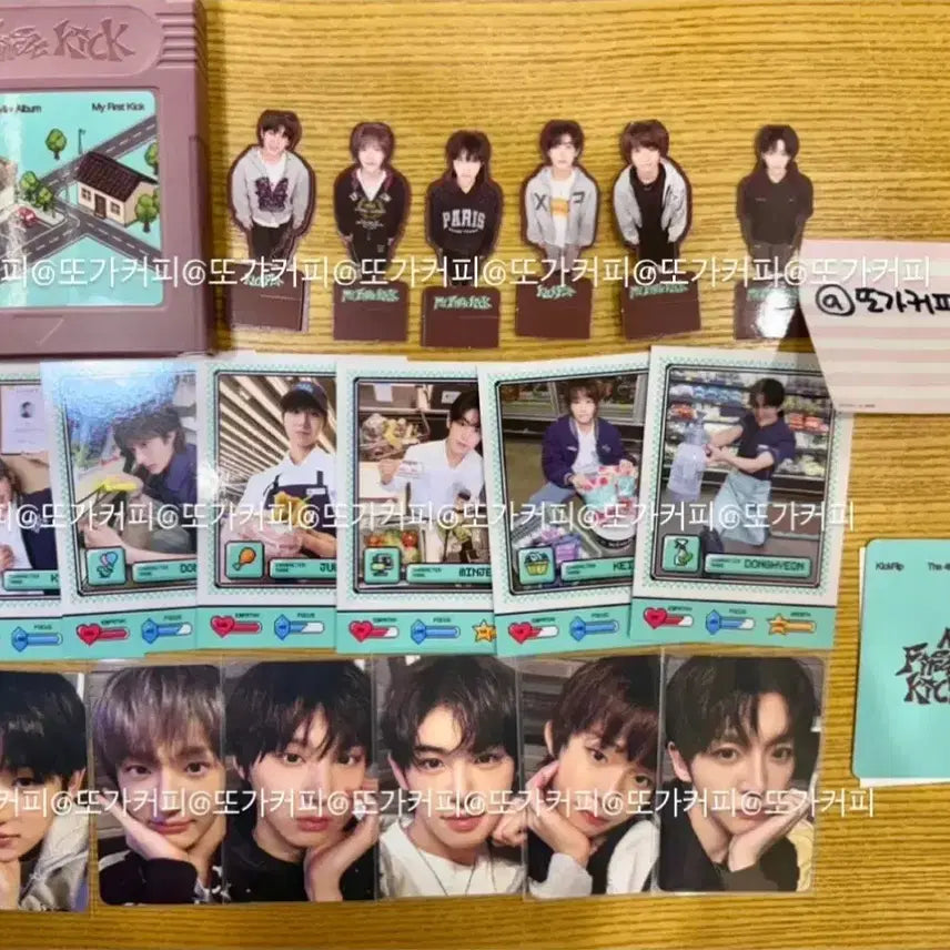 [BUNJANG] Kickflip Mini 4th Album Full Set Photocards + Character Cards + Mini Stand / [전멤버 풀셋+덤]킥플립 Kickflip 미니4집 포카앨범 풀세트=포카+캐릭터 카드+미니스탠드