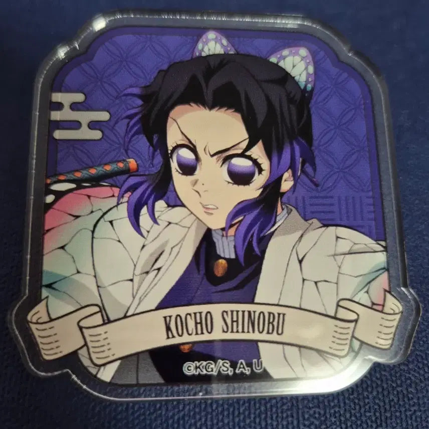 [BUNJANG] Demon Slayer Shinobu Kocho Acrylic Badge + Year of the Snake Can Badge Bundle Set / 귀멸의칼날 쿄쵸우 시노부 뱀의해 캔뱃지