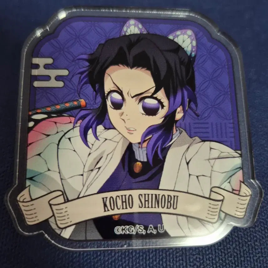[BUNJANG] Demon Slayer Shinobu Kocho Acrylic Badge + Year of the Snake Can Badge Bundle Set / 귀멸의칼날 쿄쵸우 시노부 뱀의해 캔뱃지
