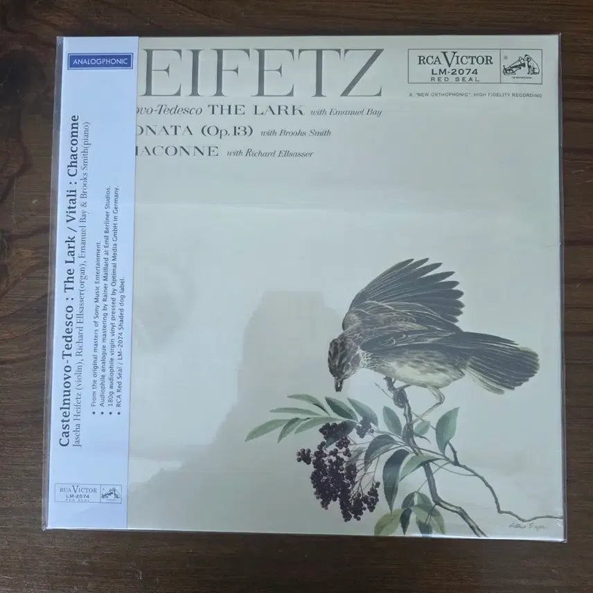 [BUNJANG] Heifetz Vitali Chaconne Tedesco The Lark Fauré Sonata No. 1 LP (Sealed) / (미개봉) 야사 하이페츠 / 종달새 LP