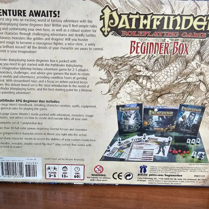 [BUNJANG] Pathfinder Roleplaying Game Beginner Box 2011 / 패스파인더 롤플레잉 게임 비기너 박스 2011년