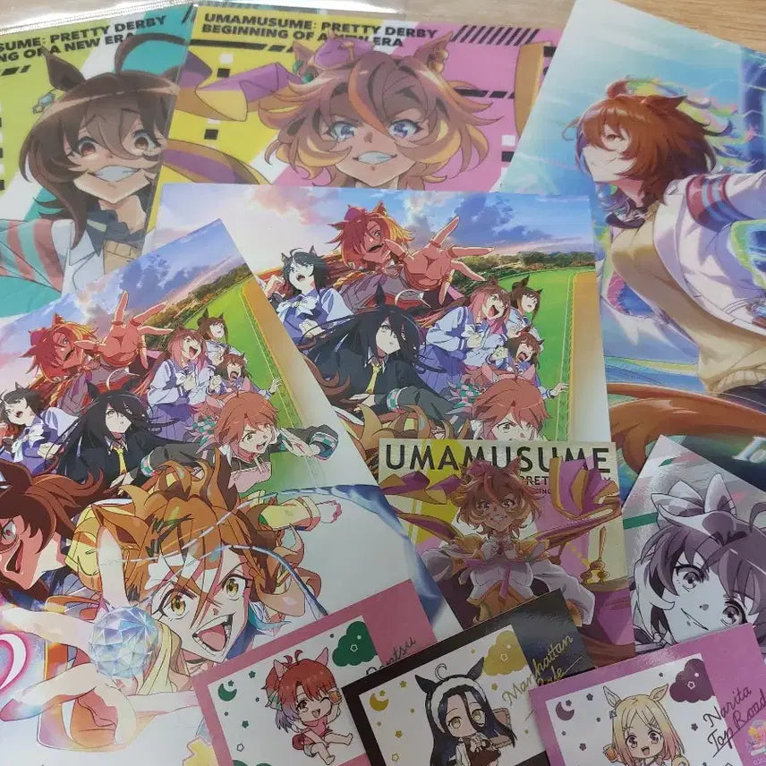 [BUNJANG] Uma Musume Pretty Derby Movie Merchandise &amp; Clear File Set / 우마무스메 극장판 굿즈 및 클리어파일