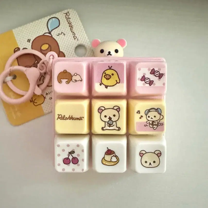 [BUNJANG] Rilakkuma Korilakkuma Keycap Keychain / 코리락쿠마 키캡 리락쿠마 키링