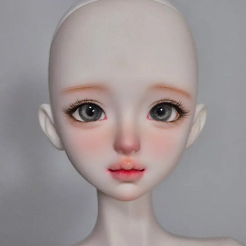 [BUNJANG] MSD Size Ball-Jointed Doll Head (Nansing Type) with Peach-Tone Makeup / 풀박스 구관 msd 헤드 구체관절인형 메이크업된 헤드