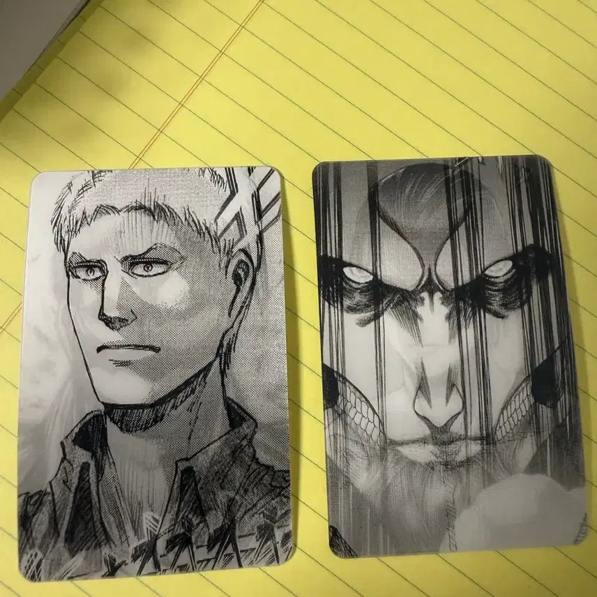 [BUNJANG] Attack on Titan Exhibition Lenticular Photocard Eren + Reiner / 진격의 거인 전시회 렌티큘러 포토카드 에렌+라이너