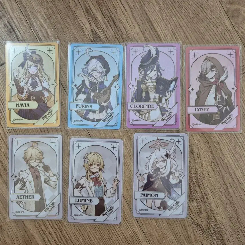[BUNJANG] Genshin Cafe 2024 Shadow Limited Photocard Full Set (7 Types) Bundle / 원신 카페 2024 그림자 한정 포토카드 풀세트 7종 일괄