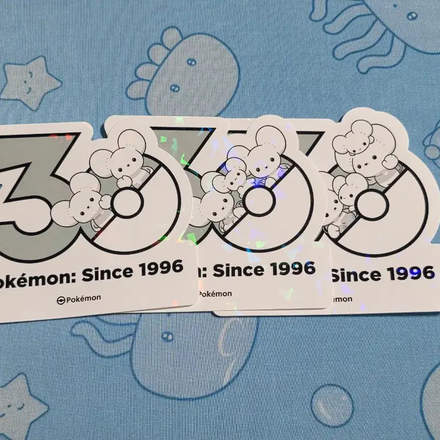 [BUNJANG] Pokemon 30th Anniversary Logo Sticker Bundle Set - Dunsparce &amp; Dunsparce / 일괄) 포켓몬스터 30주년 기념 로고 스티커 두리쥐 파밀리쥐