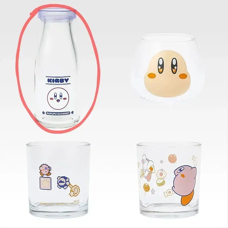 [BUNJANG] Kirby Ichiban Kuji Prize E Glass Bottle (Sealed) / [별의 커비] 이치방쿠지 E상 우유, 유리병 (미개봉)