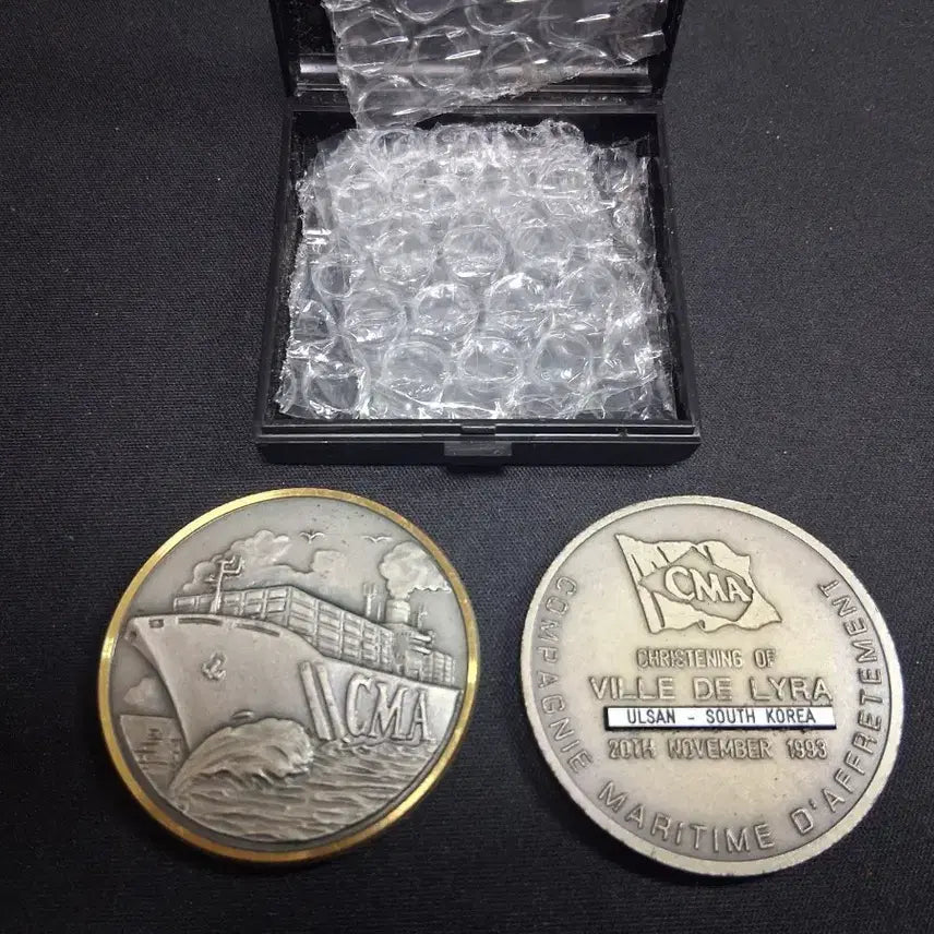 [BUNJANG] France CMA CGM Shipping Company Commemorative Medal (1993, Ulsan) / 기념메달 (프랑스 유명 선박회사)