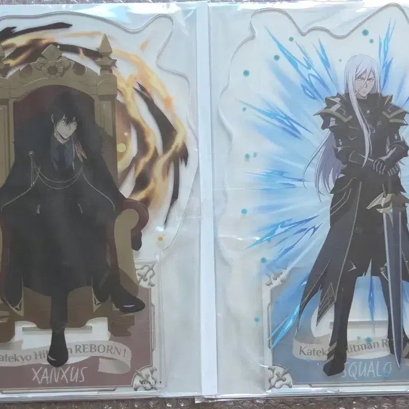 [BUNJANG] Katekyo Hitman Reborn! Xanxus &amp; Squalo Big Acrylic Stand Set / 가정교사히트맨리본 잔저스 스쿠알로 쿠지 S상 빅아크스