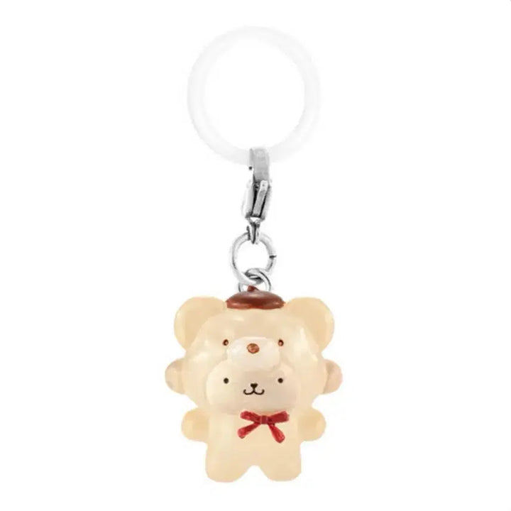 [BUNJANG] Sanrio Pompompurin Bear Charm Gacha / 산리오 폼폼푸린 쿠마 메지루시 가챠