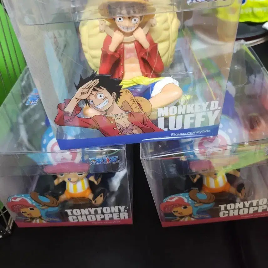 [BUNJANG] One Piece Luffy &amp; Tony Tony Chopper Coin Banks Set / 원피스 피규어 루피 토니토니 쵸파 저금통 3개 팝니다.