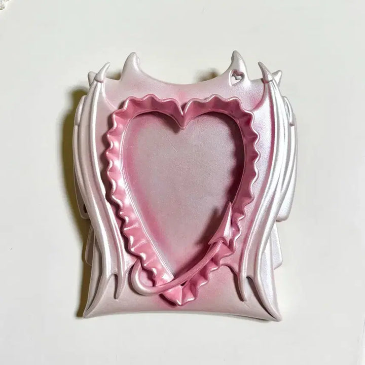 [BUNJANG] Ran Pink Heart Photocard Holder / Ran님 핑크 악마 하트 포카홀더