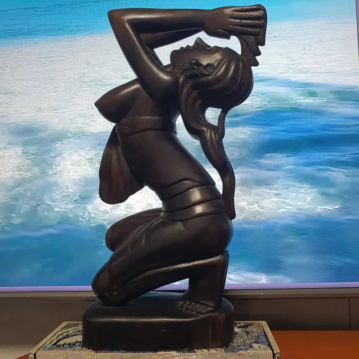 [BUNJANG] Ebony Woman and Bronze Couple Sculpture Set (2 Pieces) / 세계에서 가장 비싸고 회귀한 흑단과 청동조각상 세트 2개