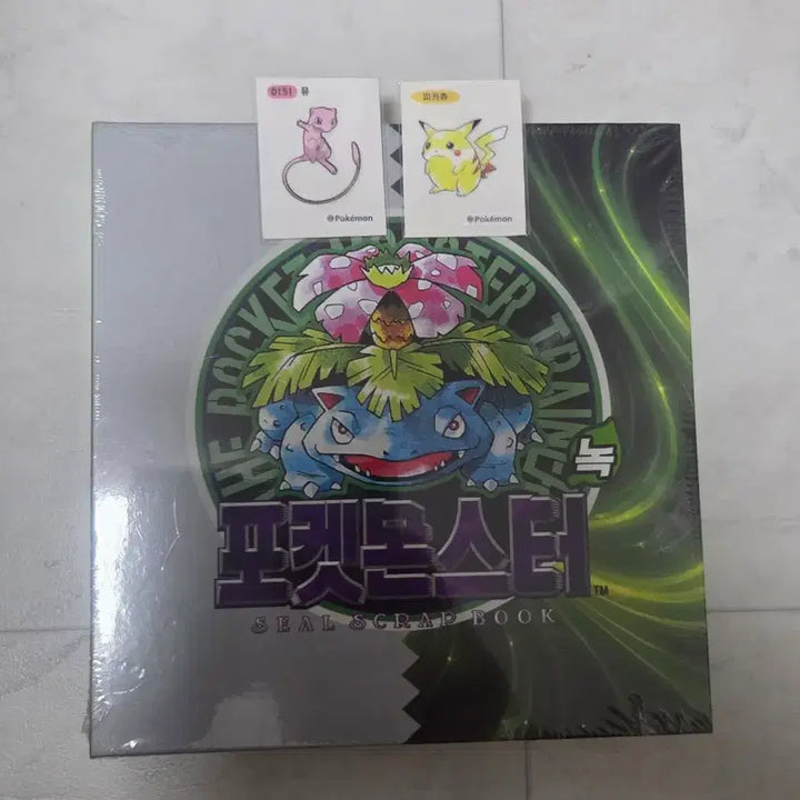 [BUNJANG] Pokemon 24k Ddiddal 10 Sheets + Bulbasaur Seal Book / 포켓몬 24k 띠부씰 10장, 이상해꽃 씰북 판매