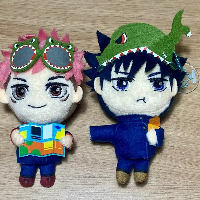 [BUNJANG] Jujutsu Kaisen Yuji Itadori &amp; Megumi Fushiguro Plush Dolls Bundle Set / 주술회전 이타도리 유지, 후시구로 메구미 인형 일괄