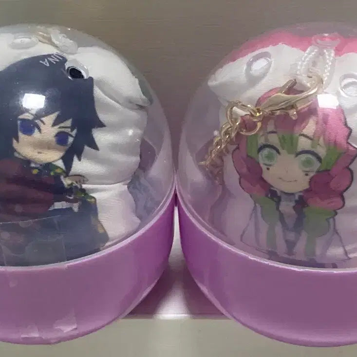 [BUNJANG] Demon Slayer Cushion Keychain Set - Giyu &amp; Mitsuri / 귀멸의칼날 쿠션 키링 기유 미츠리 일괄
