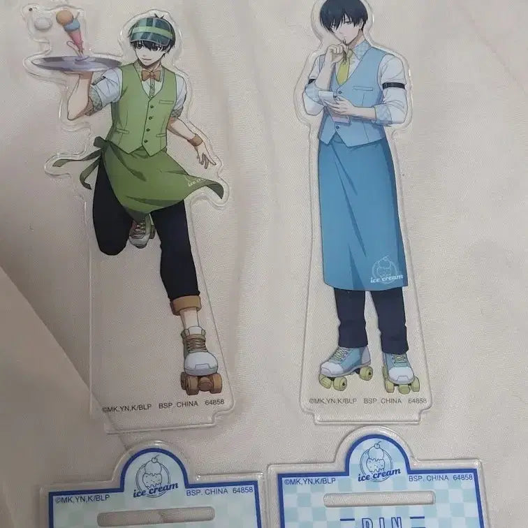 [BUNJANG] Blue Lock Ice Cream Acrylic Stand Set (Isagi, Rin) / 블루록 아이스크림 아크릴 스탠드 이사기 린 세트