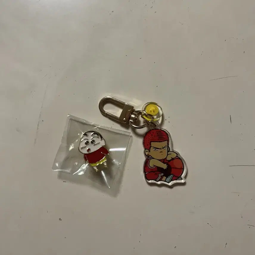 [BUNJANG] Slam Dunk Kang Baek Ho Keyring Bundle Set / (일괄미개봉) 짱구 뱃지, 슬램덩크 강백호 키링