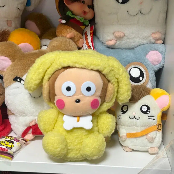 [BUNJANG] 1999 Sanrio Pompompurin Monkeychi Monkey Doll / 1999년 일본 고전 산리오 폼폼푸린 몽키치 원숭이 인형