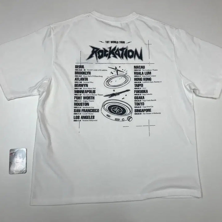 [BUNJANG] VICTON Location T-Shirt + Seungsik POB Photocard Set / qwer 굿즈 락케이션 티셔츠 + 미공포 포카 한세트