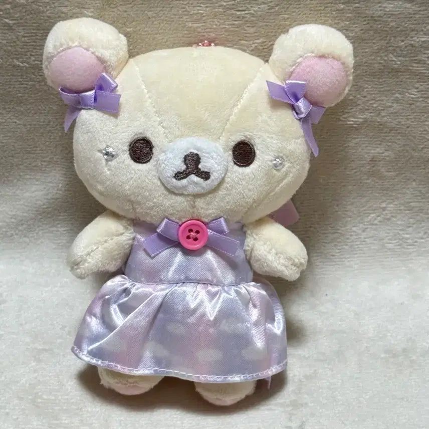 [BUNJANG] Rilakkuma Cotton Candy Series Korilakkuma Mascot Keychain / 리락쿠마 솜사탕 시리즈 코리락쿠마 마스코트 키링