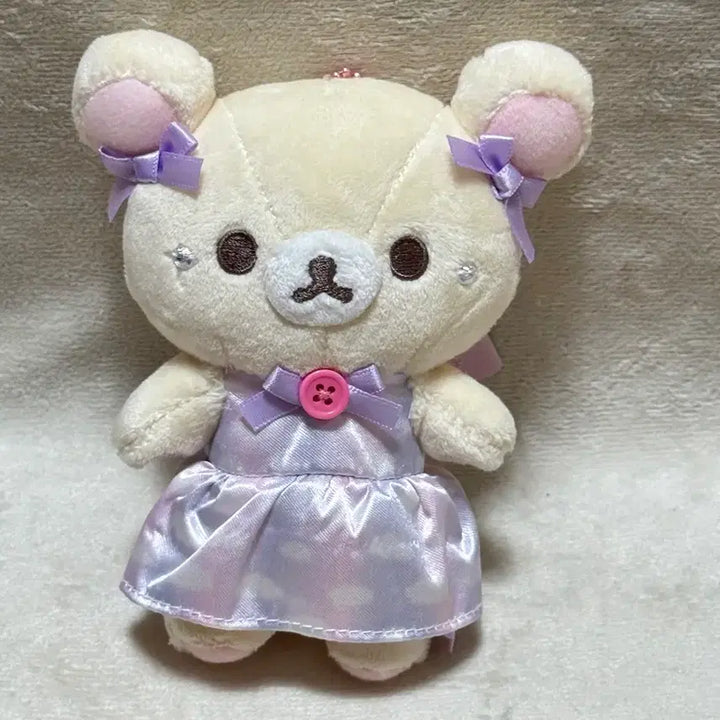 [BUNJANG] Rilakkuma Cotton Candy Series Korilakkuma Mascot Keychain / 리락쿠마 솜사탕 시리즈 코리락쿠마 마스코트 키링
