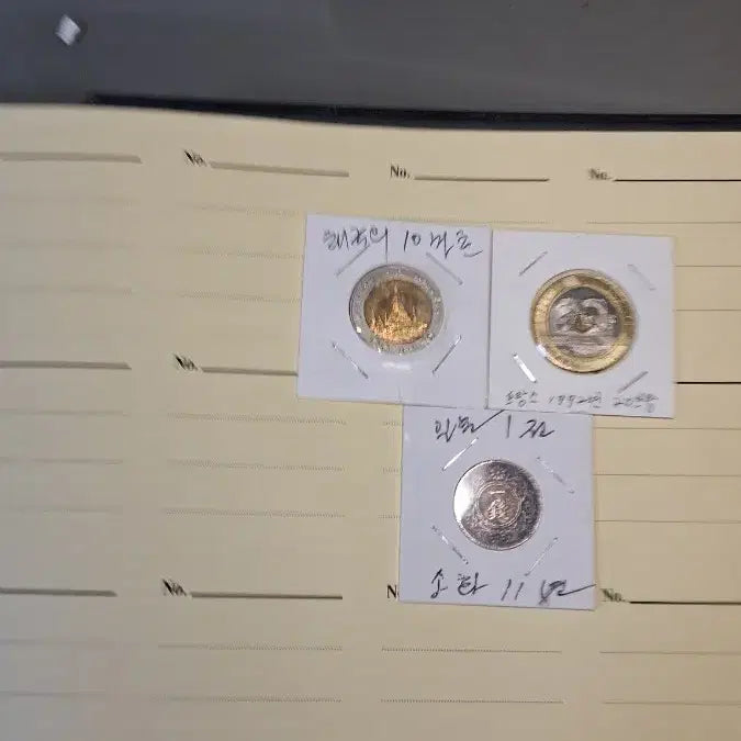 [BUNJANG] 3-Coin Set: Thailand 10 Baht, France 1992 200 Francs, Japan Showa 11 Commemorative Coins / 각국 기념주화 3종 (태국, 프랑스, 일본)
