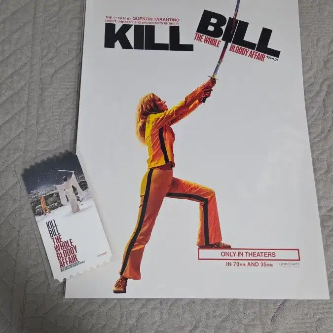 [BUNJANG] Kill Bill Poster &amp; Original Ticket Set / 킬빌 포스터&amp;오티 통합 판매합니다