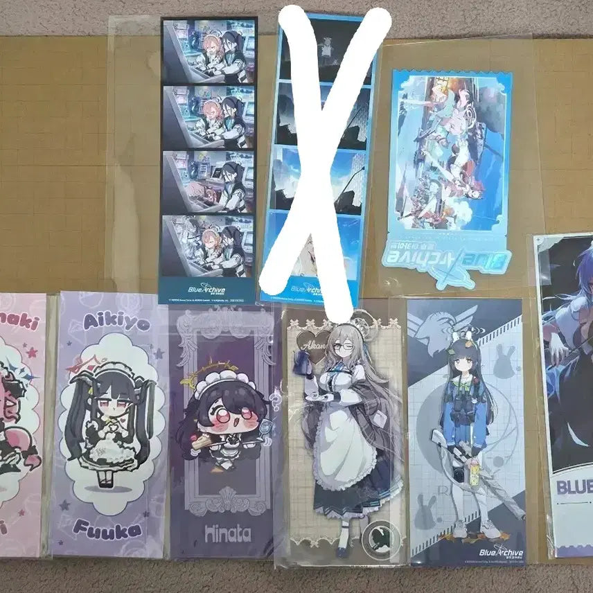 [BUNJANG] Blue Archive Paper Goods Photocard Ticket - Aris, Neru / 블루아카이브 카드택 포토카드 티켓 아리스 네루 애니플러스 애니메이트