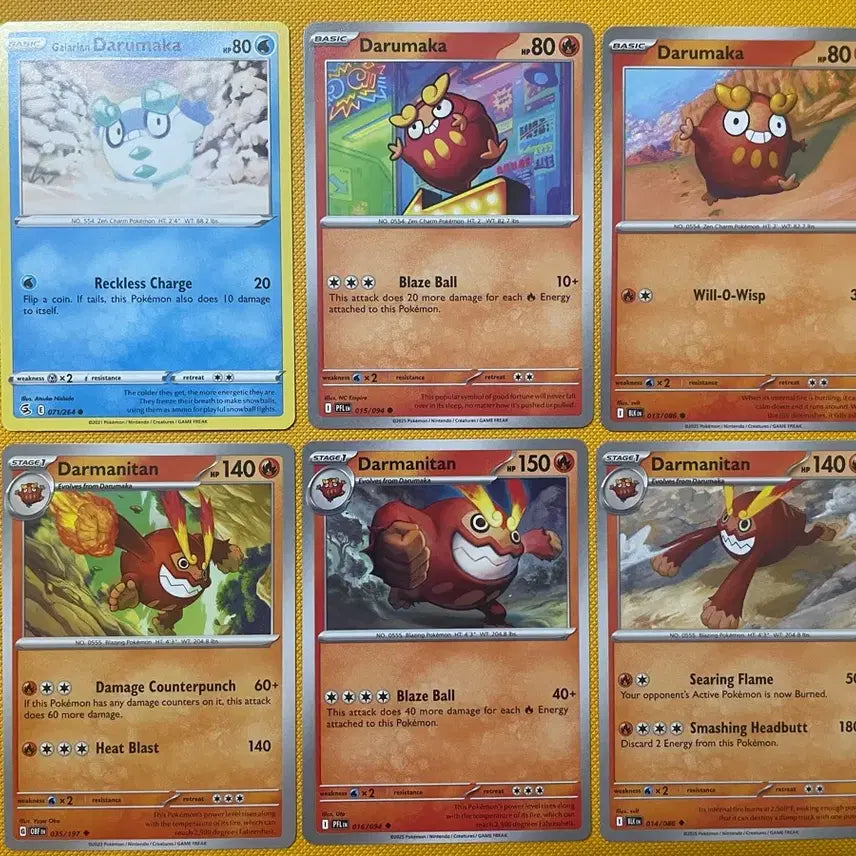 [BUNJANG] Pokemon Card Darumaka &amp; Darmanitan Bundle Set / 포켓몬카드 달막화, 불비달마 일괄