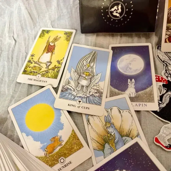 [BUNJANG] Rabbit Tarot Deck Bundle with Plush Toy, Occult Antiques, and Accessories / 토끼 타로카드+봉제인형+오컬트 앤틱소품