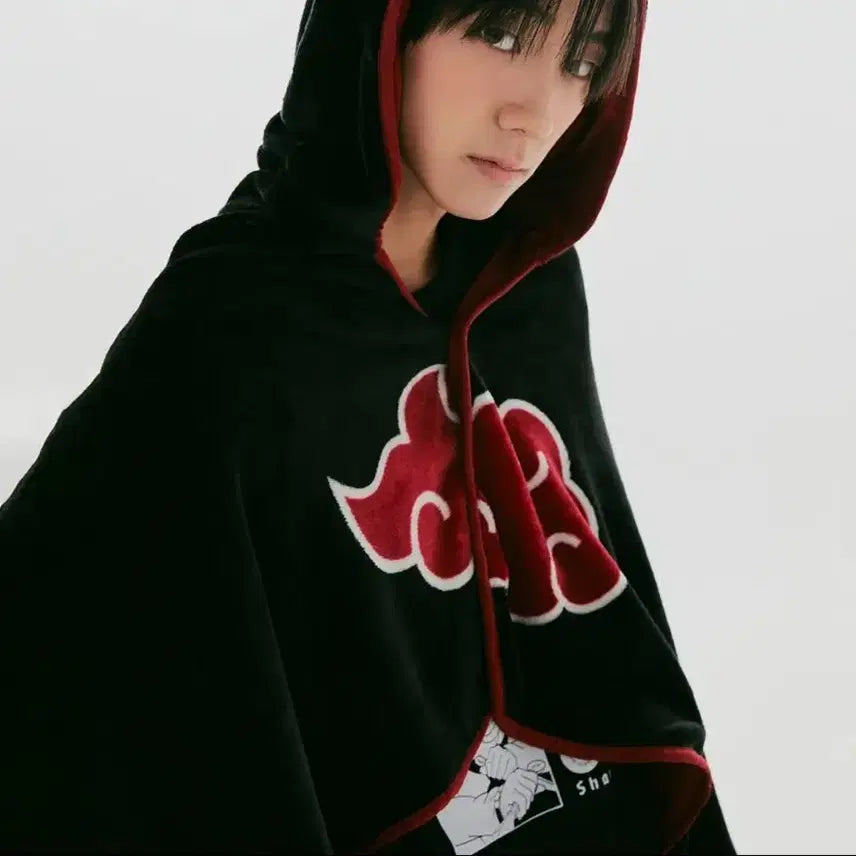 [BUNJANG] SPAO x Naruto Sleep Mask + Hooded Blanket Set / 스파오 x 나루토 수면안대+후드담요 세트