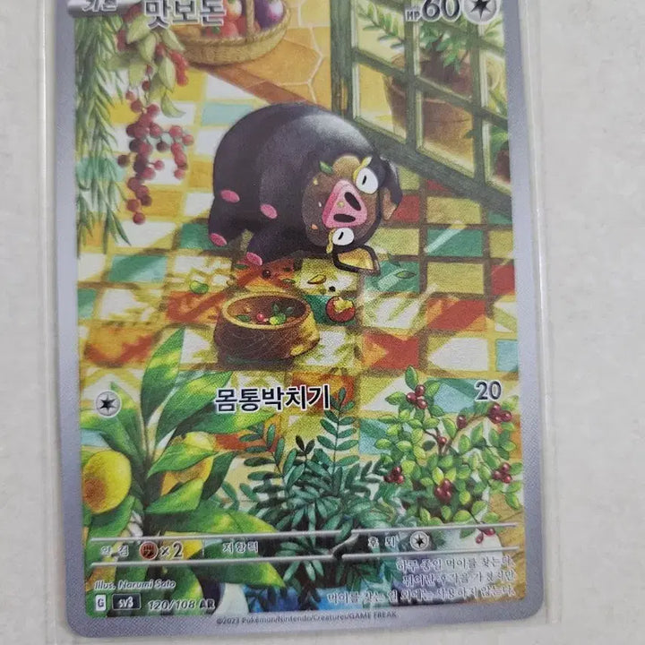 [BUNJANG] Pokemon Card Masbodon 120/108 AR / 포켓몬 카드 맛보돈 120/108 AR