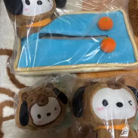 [BUNJANG] Sanrio Pochacco Set - Mascot Tissue Case &amp; Blanket / 산리오 포차코 세트