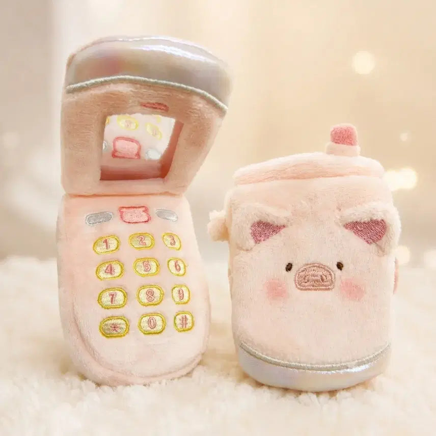 [BUNJANG] Ruru The Piggy Mirror Phone Charm (Pink) / 루루더피기 거울 휴대폰키링(핑크)