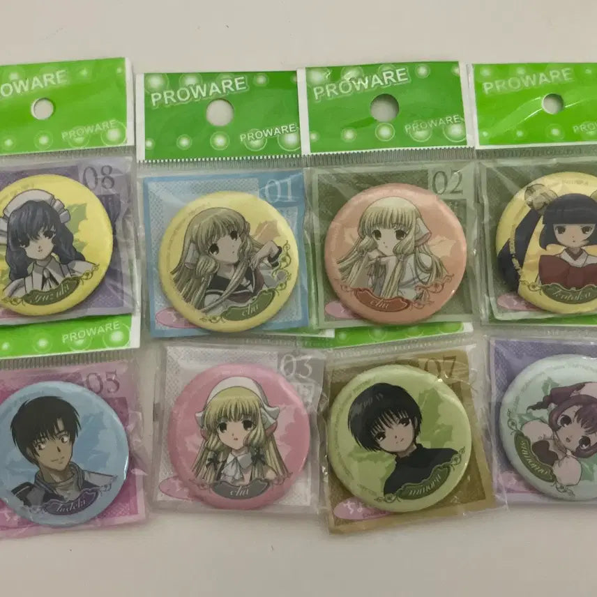 [BUNJANG] Chobits Pin Badge Full Set Sealed Bundle / 쵸비츠 핀뱃지 미개봉 전종 세트 일괄