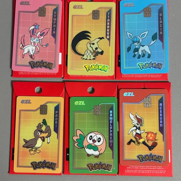 [BUNJANG] Pokemon Transportation Card Set (Set of 12) / 포켓몬교통카드 떨이 님피아 팬텀 따라큐 글레이시아 갸라도스 가디안 나몰빼미 에이스번 파오리 두드리짱